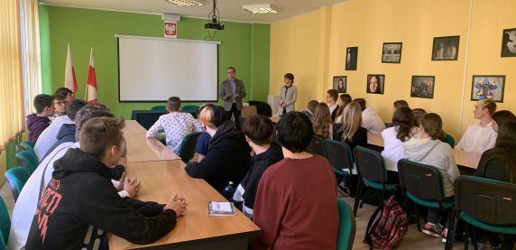 Rzecznik prasowy UM w Sosnowcu spotkał się z uczniami CKZiU
