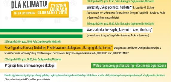 Projekcja filmu animowanego o ekologii