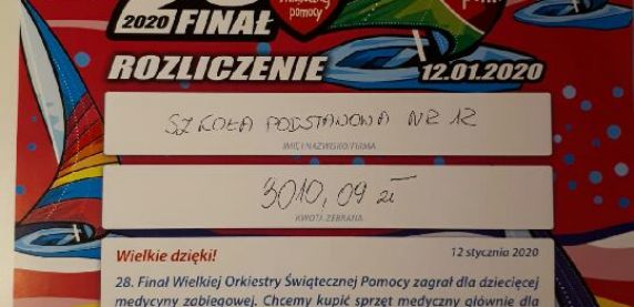 Wielka Orkiestra znowu zagrała w SP 12