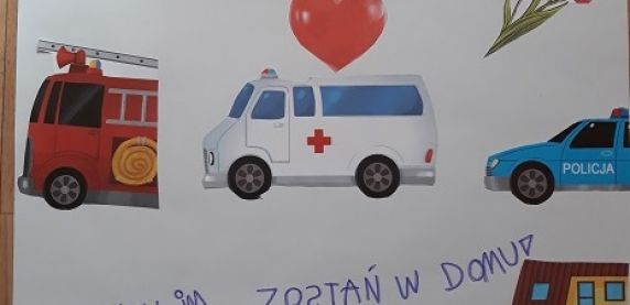 Podziękowania dla służb medycznych od dzieciaków z PM 53
