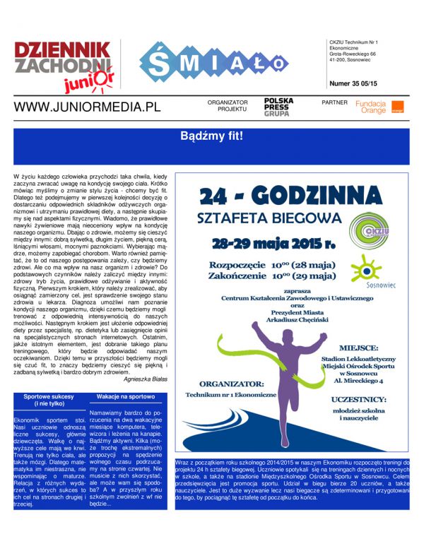 Gazetka „Śmiało” znów wśród najlepszych!
