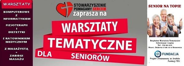 Specjalne zajęcia dla Seniorów - Stowarzyszenie Pomagamy Sercem zaprasza!